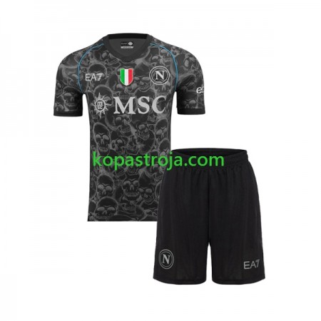 Billiga Fotbollströjor SSC Napoli Halloween Barn Hemma tröja 2023/24 Kortärmad